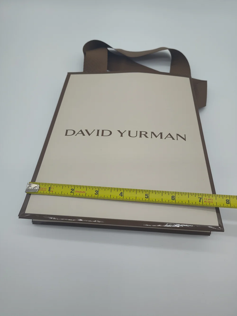 DAVID YURMAN Jewelry Gift Box Shopping Bag Ribbon Set Brown Ivory Packaging EUC